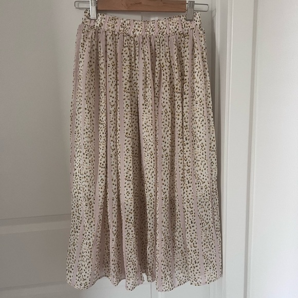 Elegant Cream Polka Dot Skirt Size Medium - Picture 3 of 9